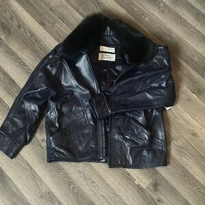 Leather coat